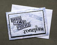 The Together Wall - Handcrafted Anniversary Card - dr16-0015